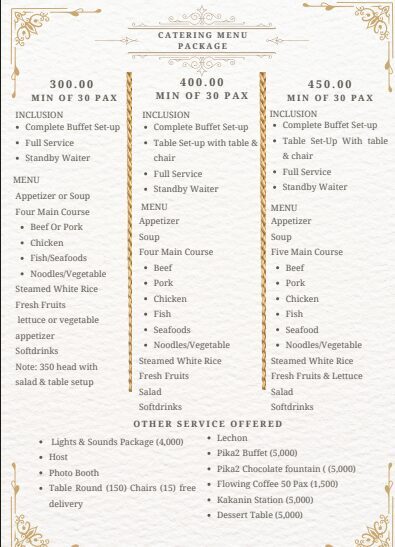 CATERING PACKAGE