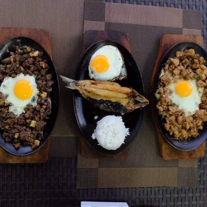 Left - Pork Sisig - P120.00  Middle- Bangus - P59.00 Right - Chicken Sisig - P115.00